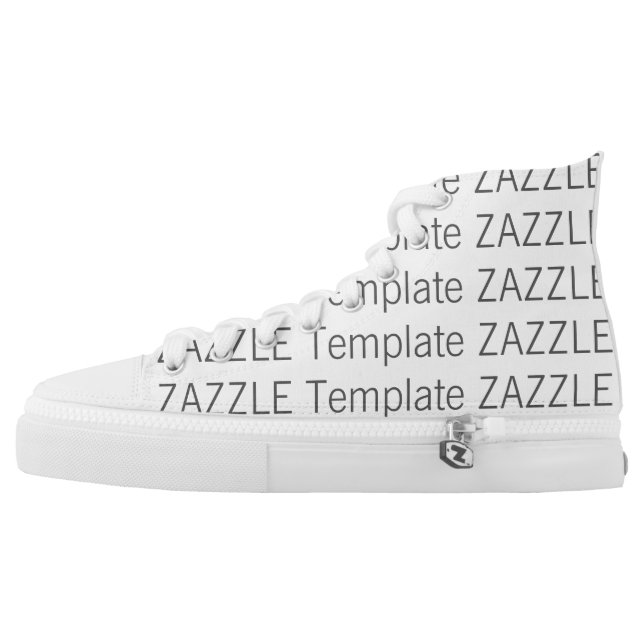 Custom ZIPZ® Canvas High Top Sneakers (Left Shoe Outside)
