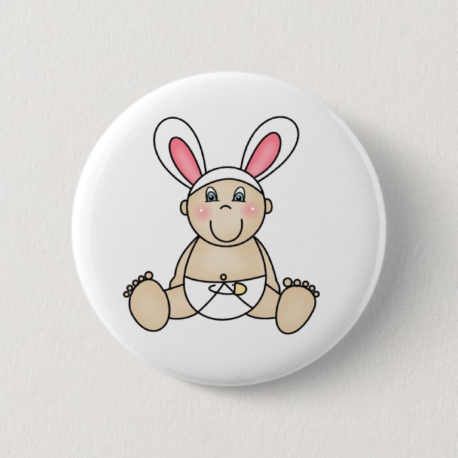 custombabyboybunn 6 cm round badge (Front)