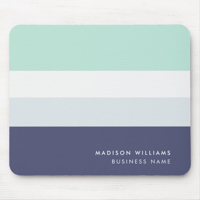 Custome Colorblock Horizontal Stripe Monogram Mous Mouse Pad (Front)