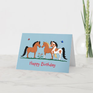 Custome Horse Pals Birthday Card
