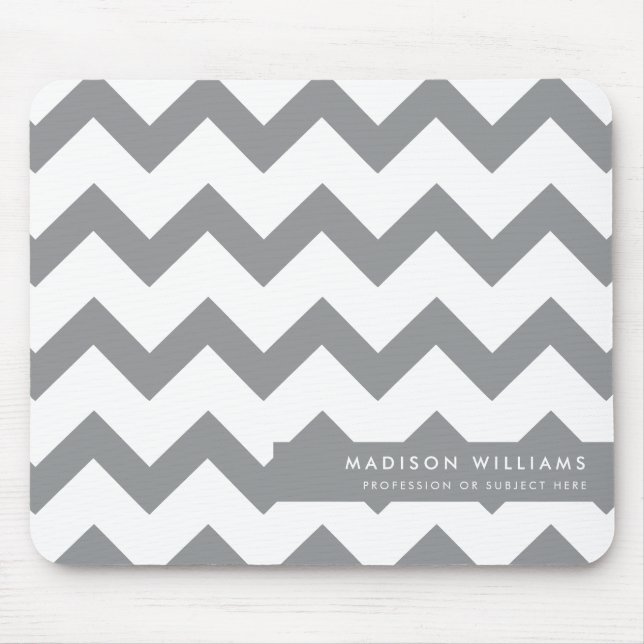 Custome Minimal Modern Zigzag Mouse Pad (Front)