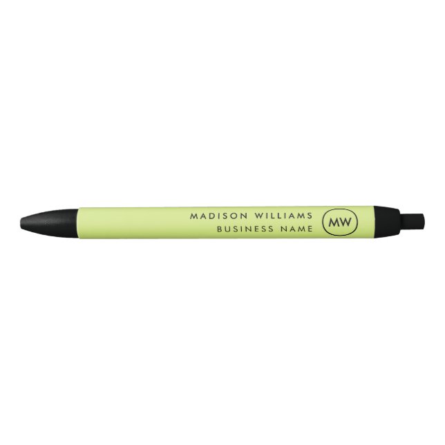 Custome Minimal Monogram Black Ink Pen (Front)