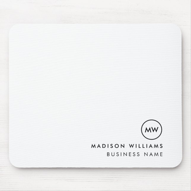 Custome Minimal Monogram Mouse Pad (Front)