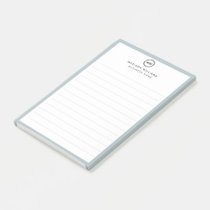 Custome Minimal Monogram Post-it Notes