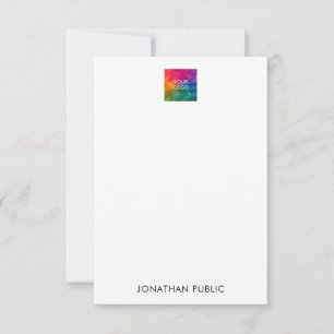 Customer Add Your Name Logo Here Modern Vertical Card