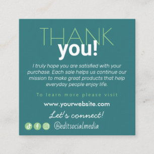 Customer Appreciation Business Card