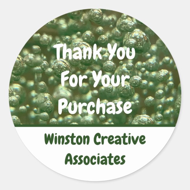 Customer Appreciation Business Sales Thank You  Classic Round Sticker (Front)
