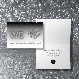 Customer Appreciation Business Silver Thank You Card