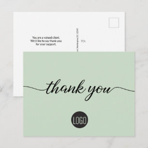 Customer Appreciation Business template Green Postcard