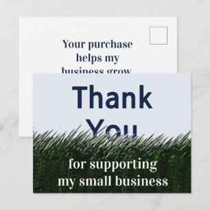 Customer Appreciation Grass and Sky Small Business Postcard