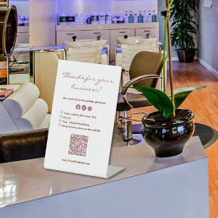 Customer Appreciation Logo Giveaway Pedestal Sign