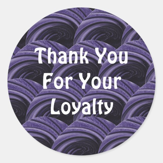 Customer Appreciation Modern Circles Thank You Classic Round Sticker (Front)