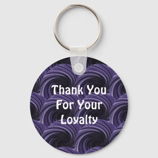 Customer Appreciation Modern Circles Thank You Key Ring (Front)