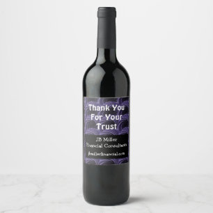 Customer Appreciation Modern Circles Thank You Wine Label