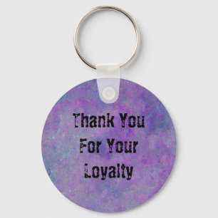Customer Appreciation Purple Business Promotional Key Ring