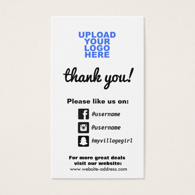 Customer Appreciation  Social Media Icons (Front)