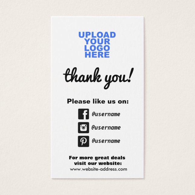 Customer Appreciation Social Media Icons (Front)