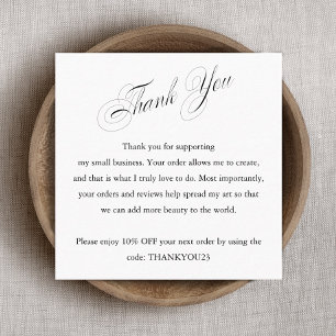 Customer Appreciation Thank You Coupon Discount B Square Business Card