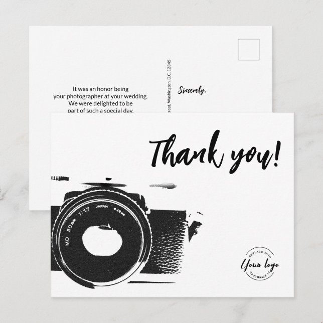 Customer Appreciation Wedding Photography Studio  Postcard (Front/Back)