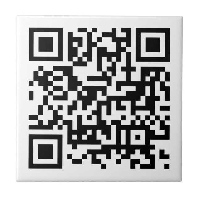 Customer Business Company QR Code Template Small Ceramic Tile (Front)