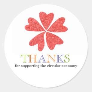 Customer Circular Economy Thank You Classic Round Sticker