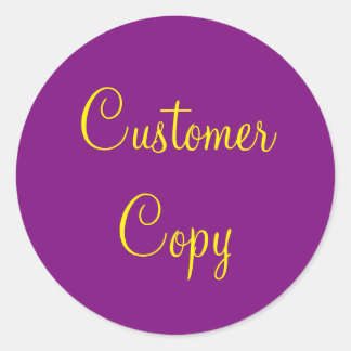 Customer Copy Sticker