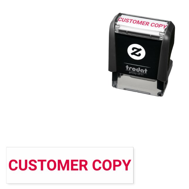 Customer Copy Template Self-inking Stamp (In Situ)