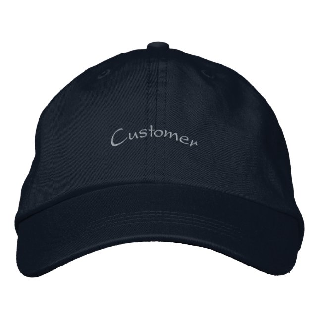 Customer Custom Text Navy Colour Cap Handsome Hat (Front)
