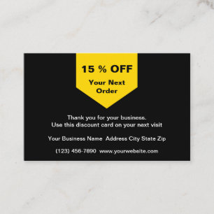 Customer Discount Card Business Card Templates