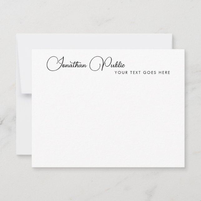 Customer Elegant Modern Script Name Template (Front)