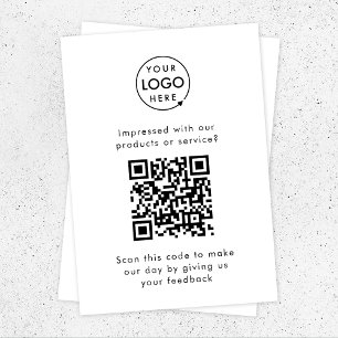 Customer Feedback QR Code Business Review Enclosure Card