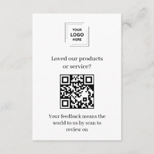 Customer Feedback QR Review Request Insert