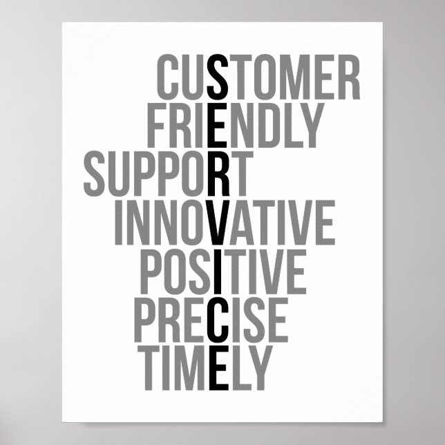 Customer Friendly Support Innovative Positive Poster (Front)