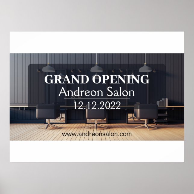 Customer Hair Salon Grand Opening  Poster (Front)