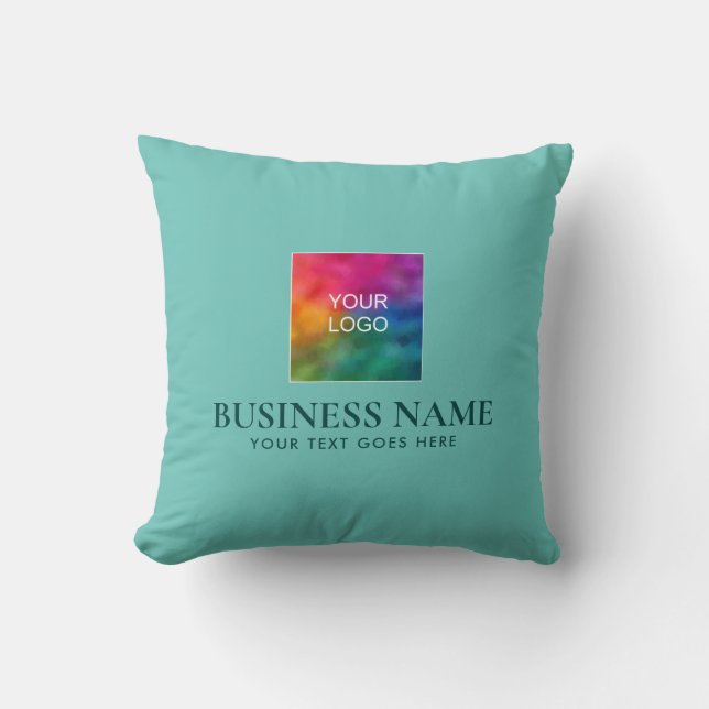 Customer Logo Add Text Minimal Template Square Cushion (Front)