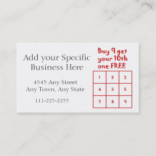 Customer Loyalty Punch Card - Generic Business use