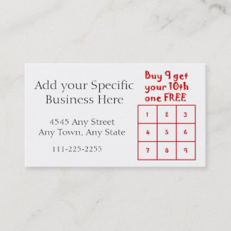Customer Loyalty Punch Card - Generic Business use