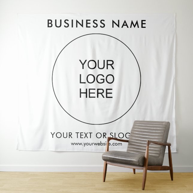 Customer Party Event Seminar Logo Text Backdrop Tapestry (In Situ (Horizontal))