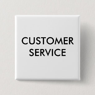 CUSTOMER SERVICE 15 CM SQUARE BADGE