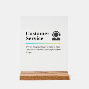 Customer Service Acrylic Sign