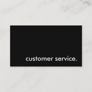 customer service. business card