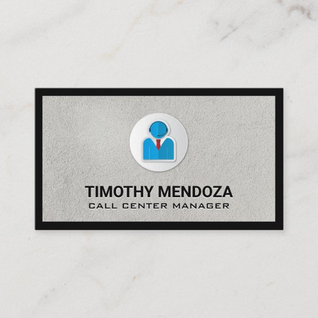 Customer Service | Call Centre Logo Business Card (Front)