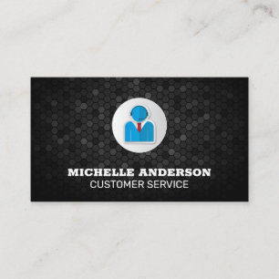 Customer Service Logo Corporate Business Card