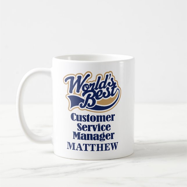 Customer Service Manager Personalised Mug Gift (Left)