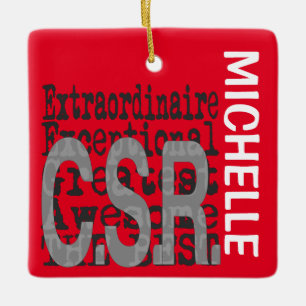 Customer Service Rep Extraordinaire CUSTOM Ceramic Ornament