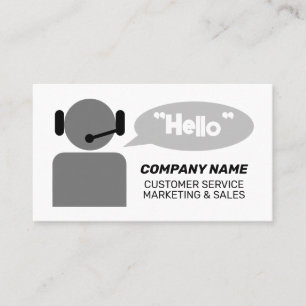 Customer service sales rep telemarketing business card