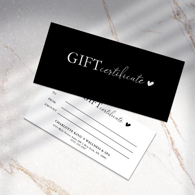 Customer specific Business Gift Certificate (Creator Uploaded)
