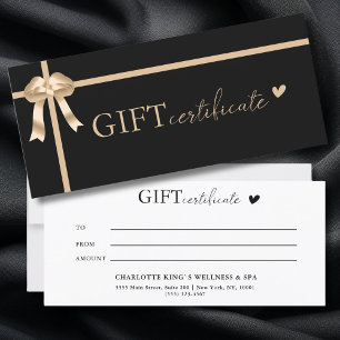 Customer specific Business Gift Certificate