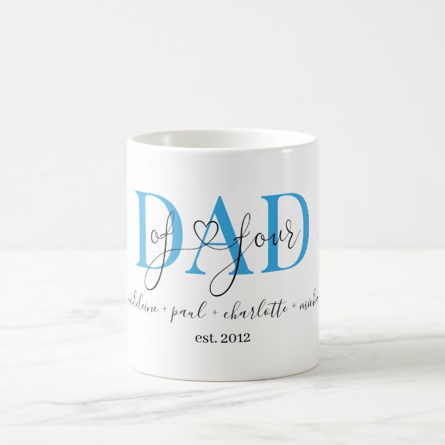 Customer-specific Dad of four Kaffeetasse Coffee Mug (Center)