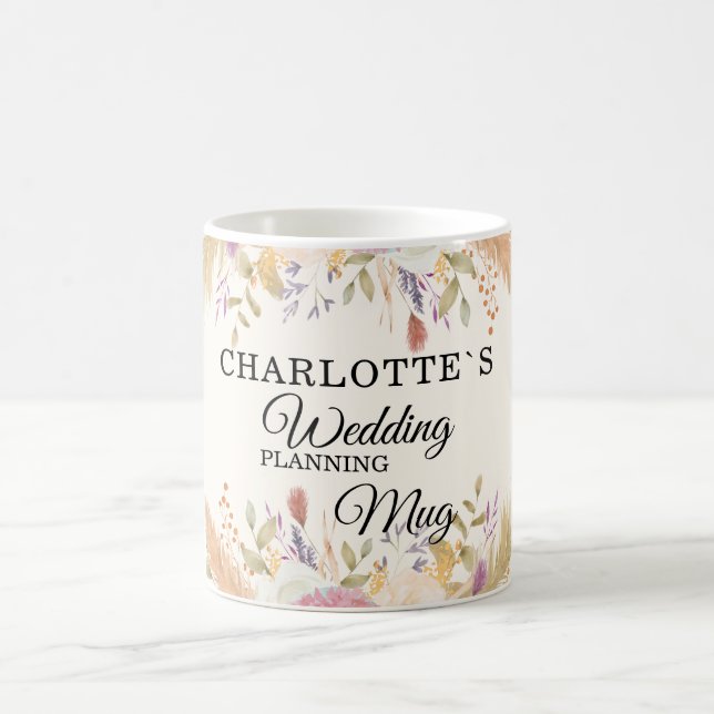 Customer specific, floral "Wedding-Planning-Mug" Coffee Mug (Center)